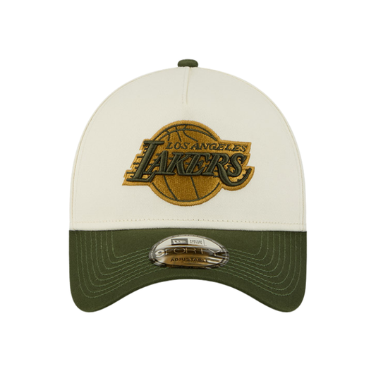 New Era Los Angeles Lakers 9FORTY A Frame - Chrome White/Metallic Script