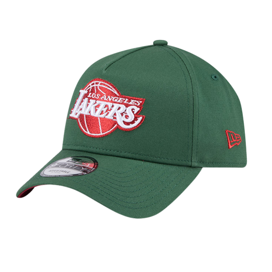 New Era Los Angeles Lakers 9FORTY A Frame - Cilantro Green/Red