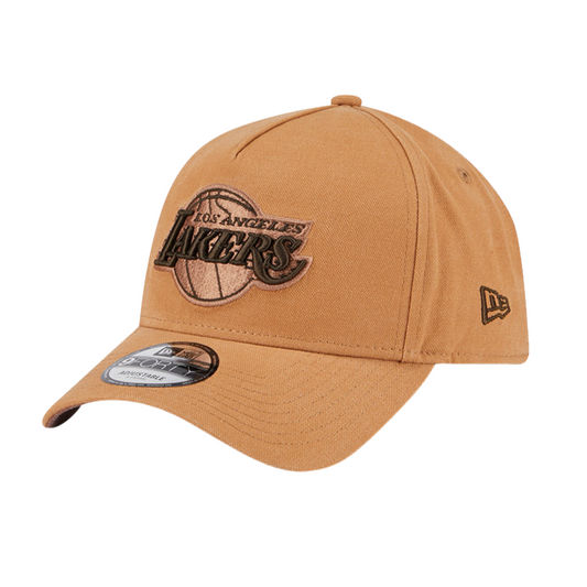 New Era Los Angeles Lakers 9FORTY A Frame - Light Bronze/Walnut