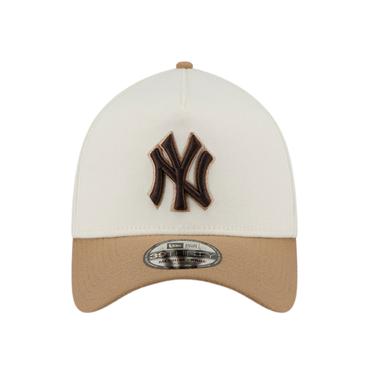 New Era New York Yankees 39THIRTY A Frame - Chrome White/Sand