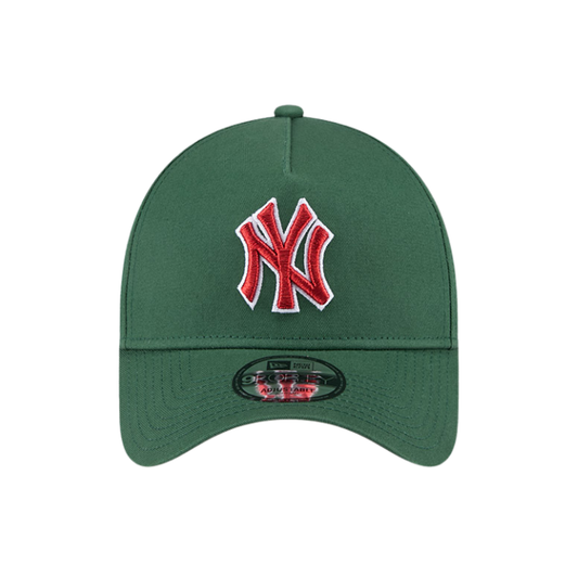 New Era New York Yankees 9FORTY A Frame - Cilantro Green/Red