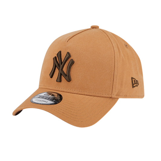New Era New York Yankees 9FORTY A Frame - Light Bronze/Walnut