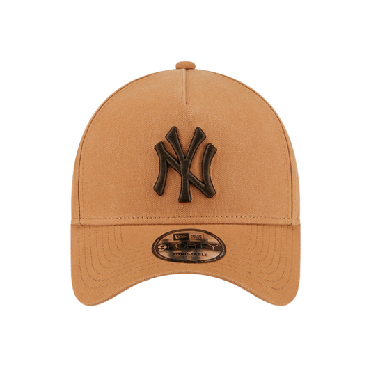 New Era New York Yankees 9FORTY A Frame - Light Bronze/Walnut