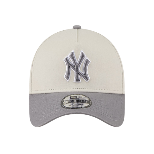 New Era New York Yankees 9FORTY A Frame - Stone/Storm Grey