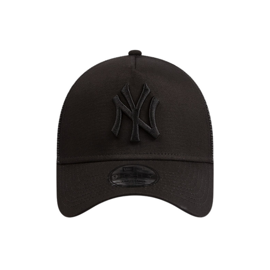 New Era New York Yankees 9FORTY A Frame Trucker Cap - Black/Black
