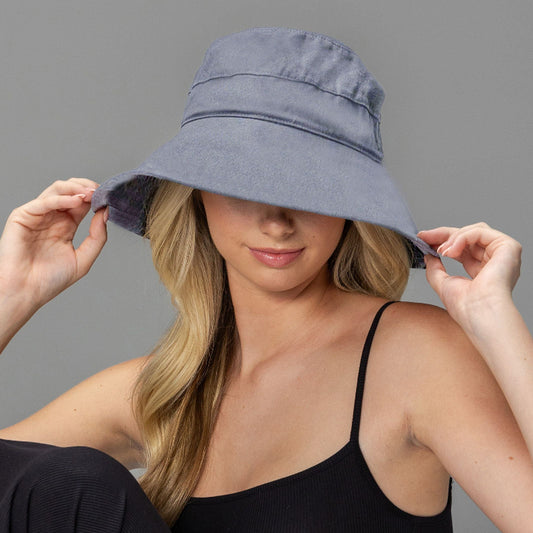 Rigon Fifi Linen Bucket Hat - Blue