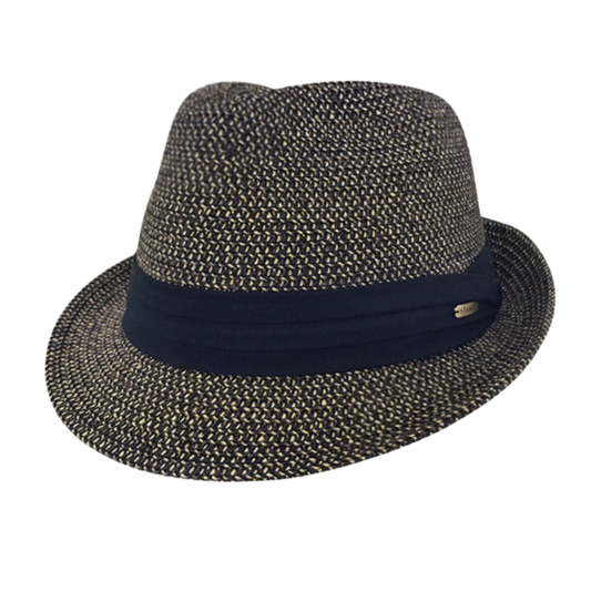Stanton Braided Trilby - Mixed Black