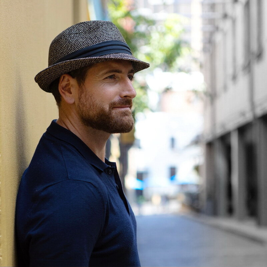 Stanton Braided Trilby - Mixed Black