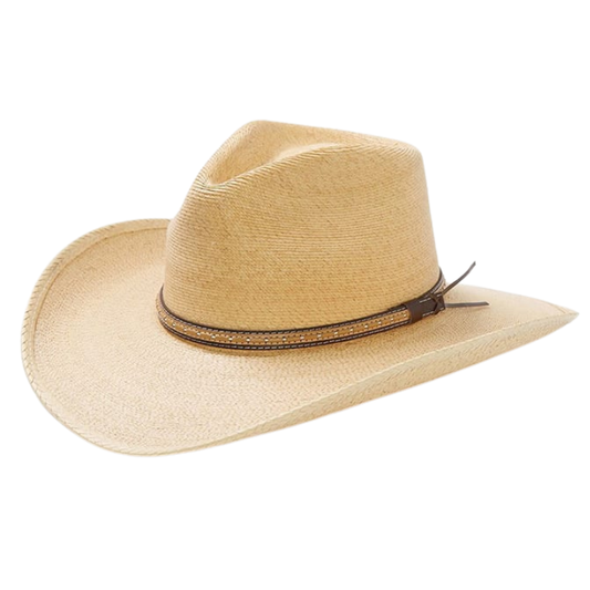 Stetson Sawmill Palm Leaf Western Hat - Natural