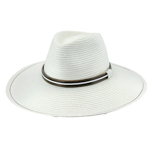 Tina M Copenhagen St Tropez Wide Brim Fedora - Ivory