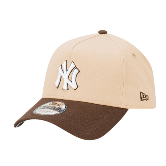 New Era New York Yankees 9FORTY A Frame Cap - Oatmilk/Walnut