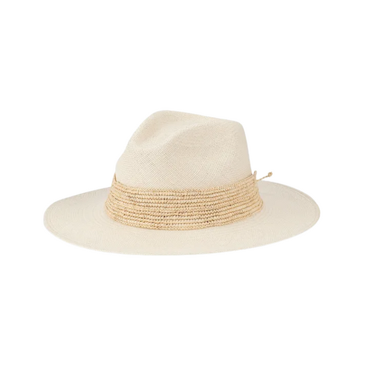 Avenel Gabriela Brisa #3 Wide Brim Panama Hat - Bleach/Natural