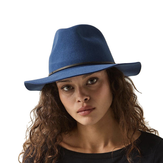 Brixton Wesley Fedora - Classic Navy/Black