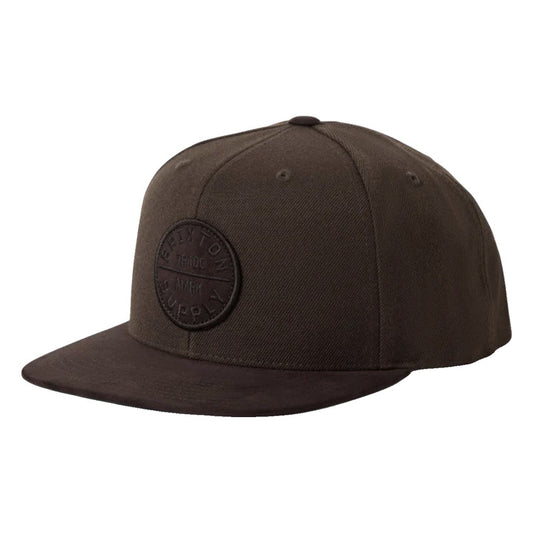 Brixton Oath III Snapback - Pinecone Brown Suede