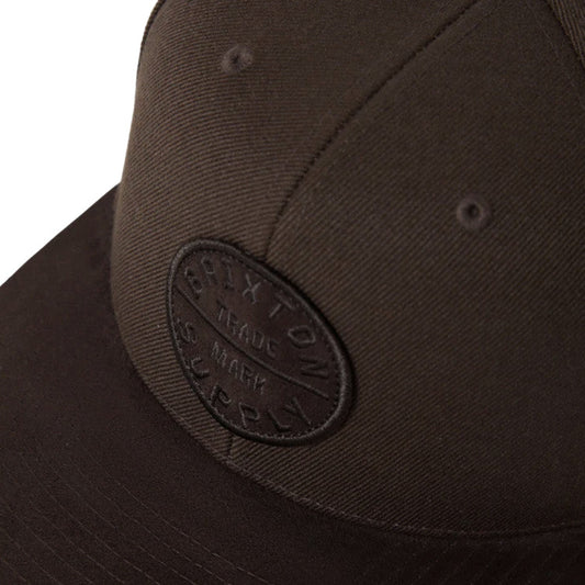 Brixton Oath III Snapback - Pinecone Brown Suede