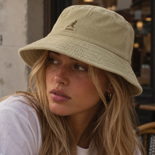 Kangol Cord Bucket - Beige