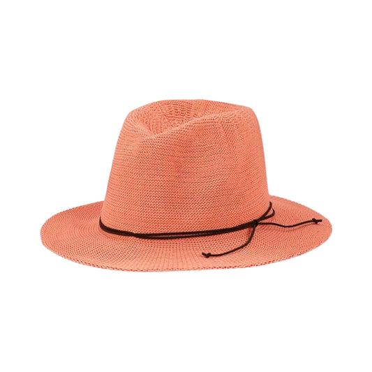 Avenel Kids Lexi Crushable Knit Fedora - Coral