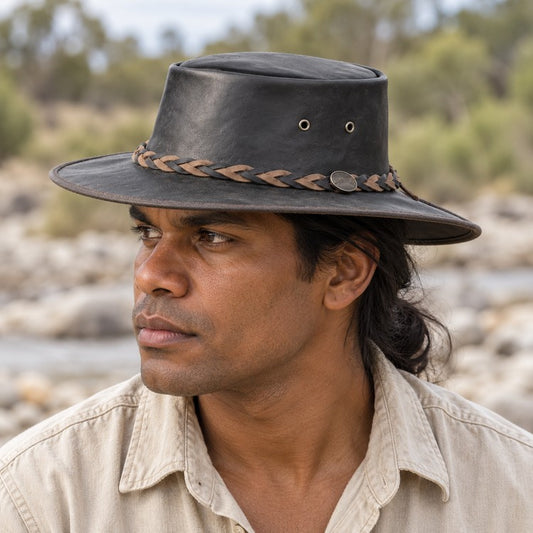 Barmah 1018IS Ironstone (stone washed) Squashy Kangaroo Hat