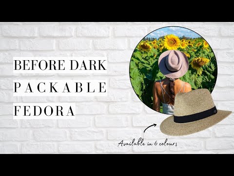Before Dark Packable Unisex Fedora - Ivory/Black