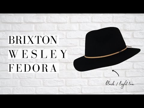 Brixton Wesley Fedora - Black/Light Tan