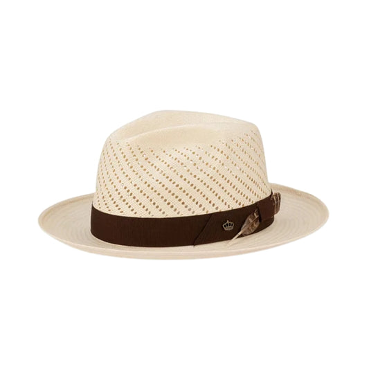 Avenel Taj Vented Fedora Hat - Ivory