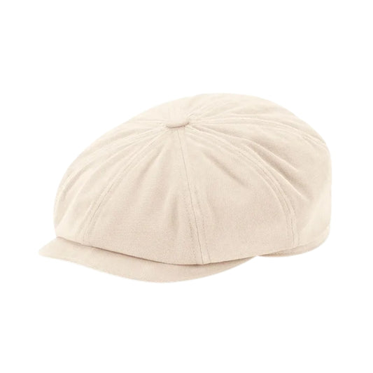 Avenel Truman Cotton Canvas Newsboy Cap - Natural