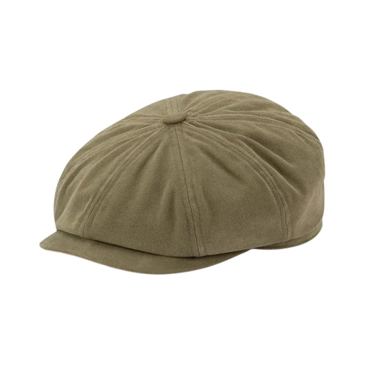 Avenel Truman Cotton Canvas Newsboy Cap - Olive