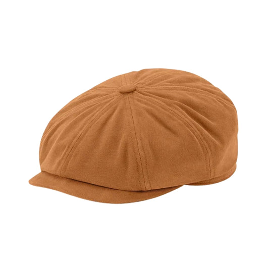 Avenel Truman Cotton Canvas Newsboy Cap - Tan