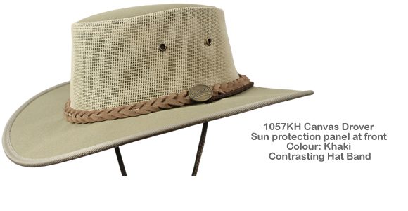 1057NA - Canvas Drover - Navy — Barmah Hats Australia