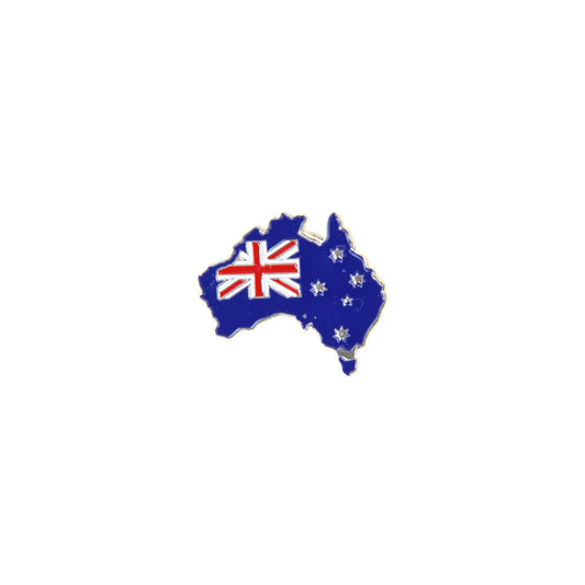 Australian Flag Map Hat Pin
