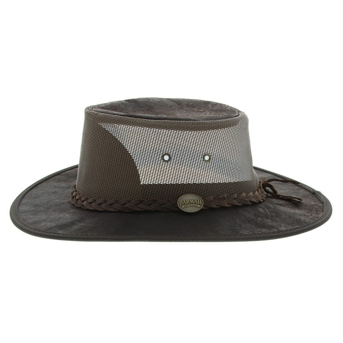 Barmah 1038BC Squashy Kangaroo Cooler Hat - Dark Brown