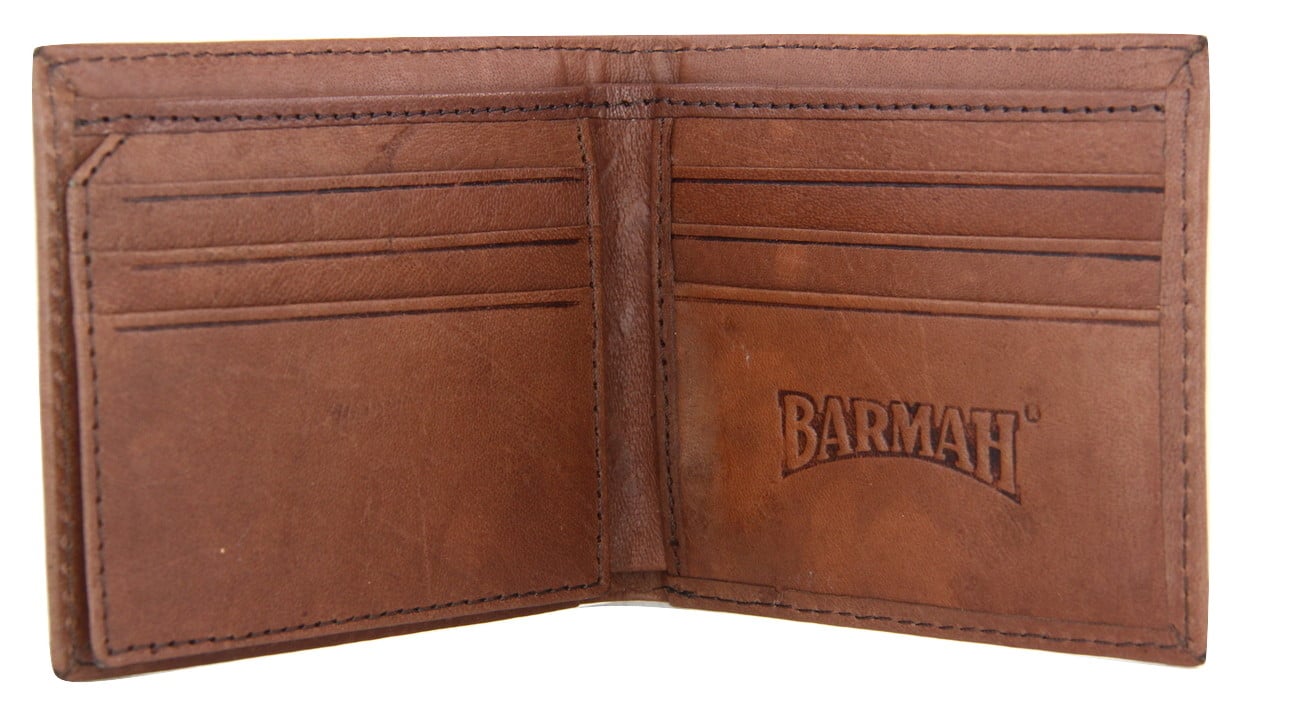 Barmah Kangaroo Leather 1 Fold Wallet - Hickorystone