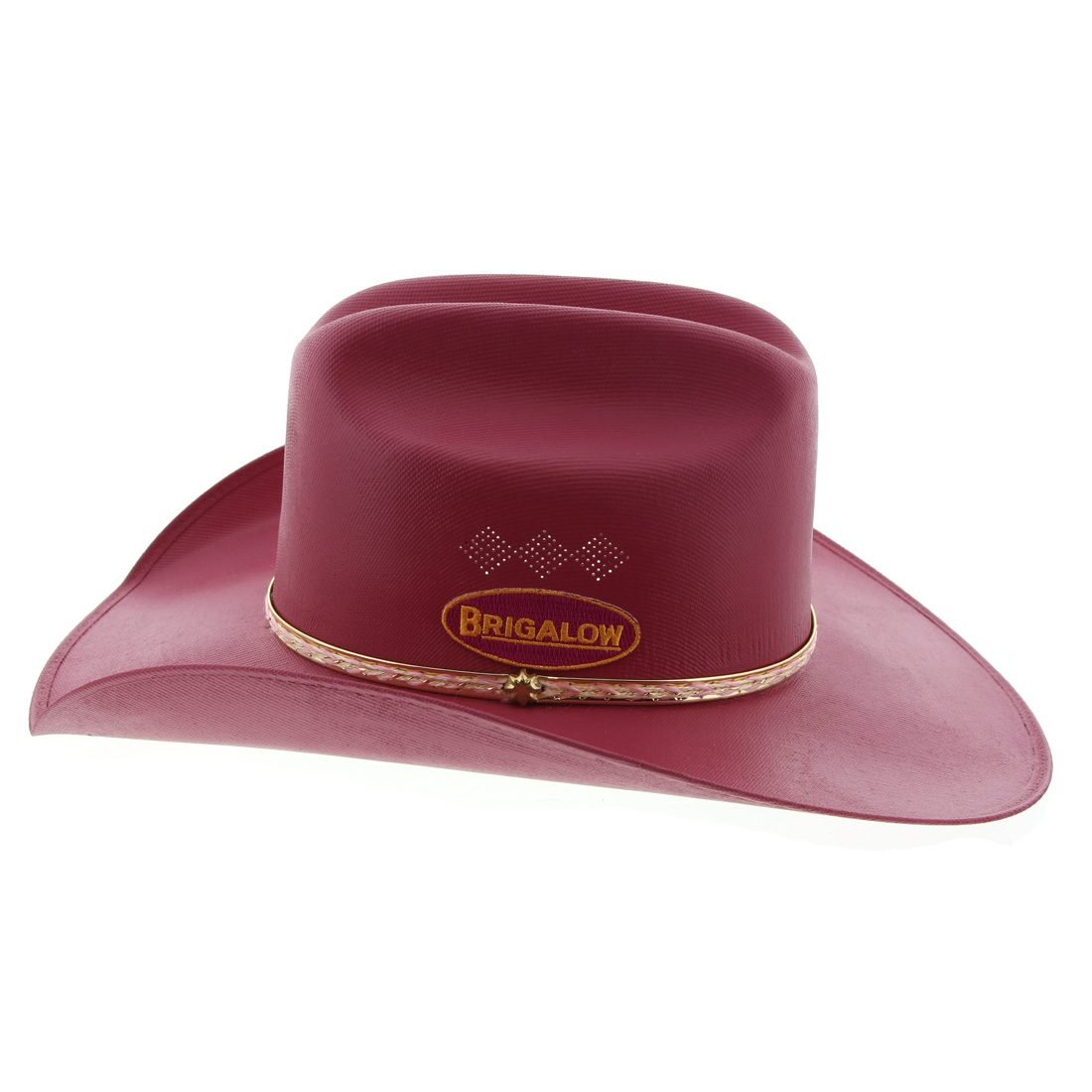 Brigalow Adults Coloured Straw Cheyenne Hat - Hot Pink