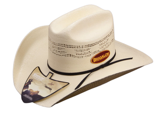 Brigalow Bronco Straw Western Hat - Off White