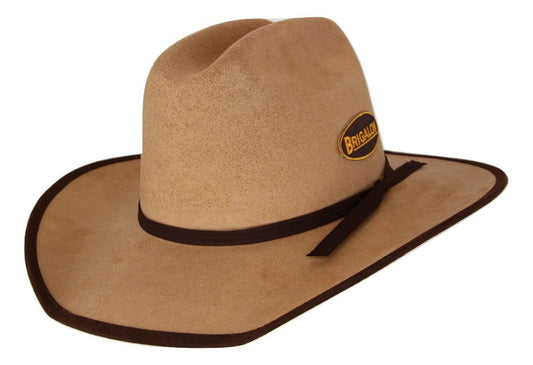 Brigalow Kids Felt Covered Dallas Hat - Tan Suede