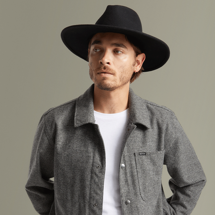 Brixton Field Proper Hat Black