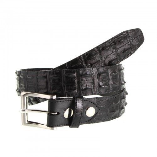 Genuine Hornback Crocodile Belt 38.5mm - Black