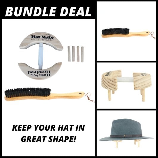 Deluxe Hat Stretcher Stand - Hat Brush Bundle