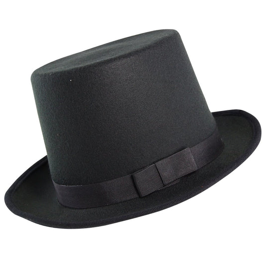 Novelty Lincoln Felt Top Hat - Black