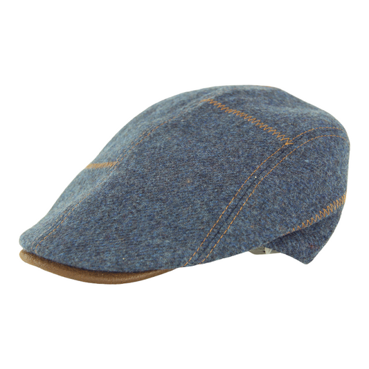 Fléchet 8 Pce Wool Blend Patchwork Cap - Bleu