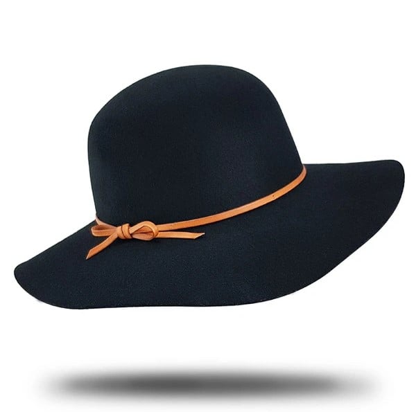 HW Collection. Evalina Wide Brimmed Hat - Black