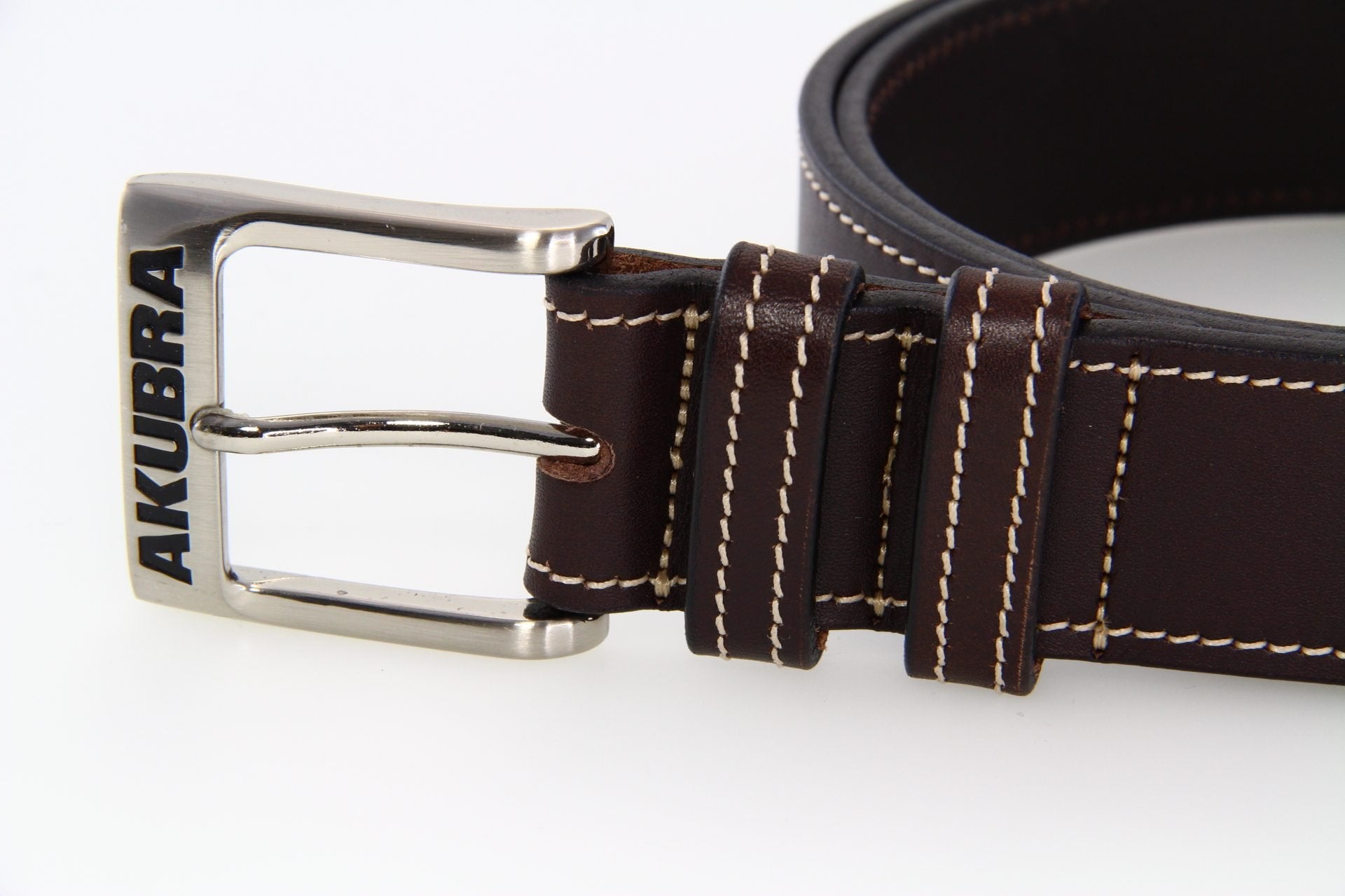 Akubra Leather Belt Steve - Brown Contrast Stitch