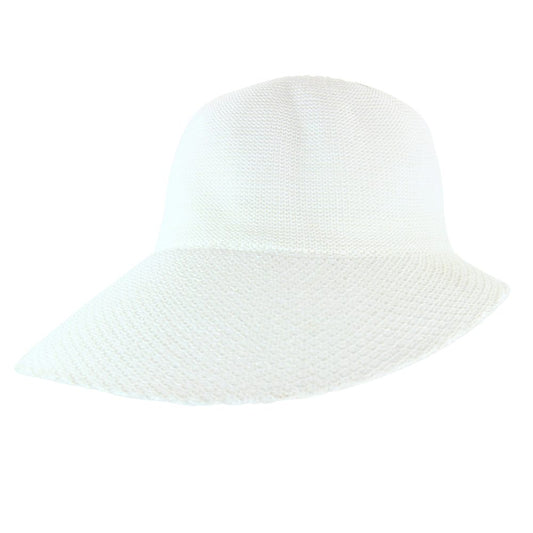 Cherry Red Polyester Knitted Golf Cap - White