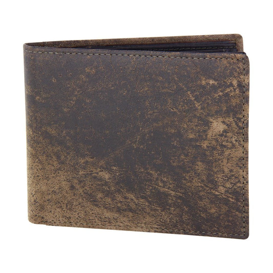 Jacaru Kangaroo Leather Flap Wallet - Stonewash