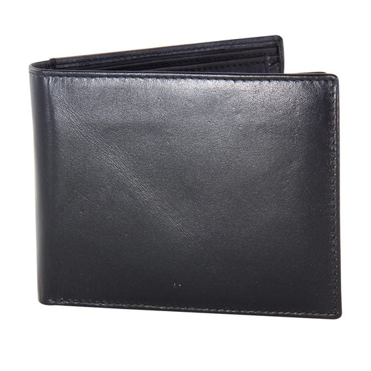 Jacaru Kangaroo Leather Flap Wallet - Black