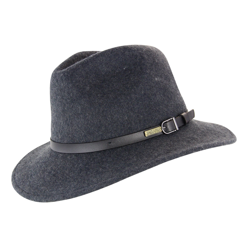Jacaru Hats Wool Traveller - Dark Grey
