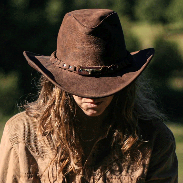 Kakadu Brumby Shapeable Leather Hat Tobacco Hats By The Hundred