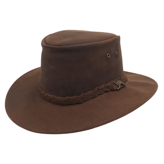 Kakadu Nullabor Leather Hat - Tobacco
