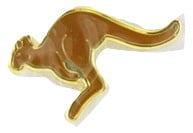 Kangaroo Hat Pin - Brown
