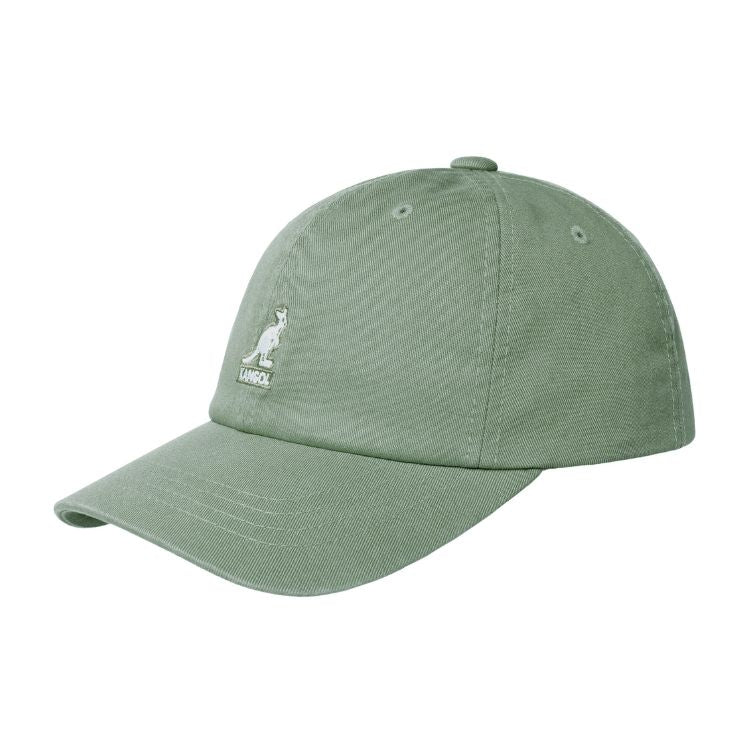 Kangol Washed Baseball Cap - Oil Green